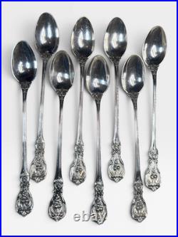 Reed & Barton Francis I Silverplate Iced Tea Spoons Set Of 8 Vintage 7.5