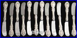 Reed & Barton Francis I Sterling Silver (12) Mono Hh 6 1/2 Butter Spreaders