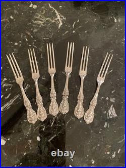 Reed & Barton Francis I Sterling Silver 6 Strawberry Fork Flatware Set