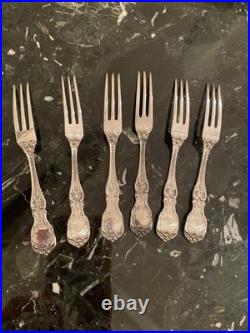 Reed & Barton Francis I Sterling Silver 6 Strawberry Fork Flatware Set
