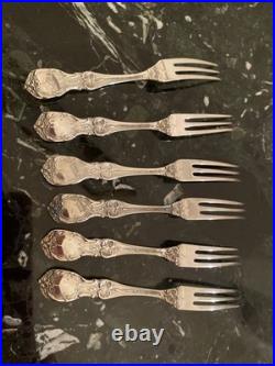 Reed & Barton Francis I Sterling Silver 6 Strawberry Fork Flatware Set