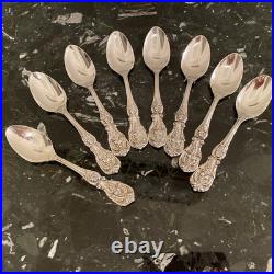 Reed & Barton Francis I Sterling Silver 8 Teaspoon/dessert 5 7/8 Flatware Set