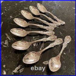 Reed & Barton Francis I Sterling Silver 8 Teaspoon/dessert 5 7/8 Flatware Set