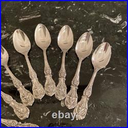 Reed & Barton Francis I Sterling Silver 8 Teaspoon/dessert 5 7/8 Flatware Set