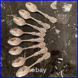 Reed & Barton Francis I Sterling Silver 8 Teaspoon/dessert 5 7/8 Flatware Set