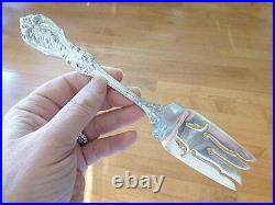 Reed & Barton Francis I Sterling Silver Cold Meat Serving Fork 7 7/8 Pierced