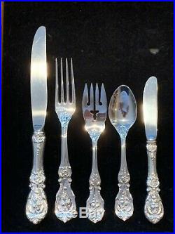 Reed & Barton Francis I Sterling Silver Flatware For 8 with 5 pieces per