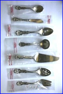 Reed & Barton Francis I Sterling Silver Flatware Serving Pieces 7pc Lot No Mono
