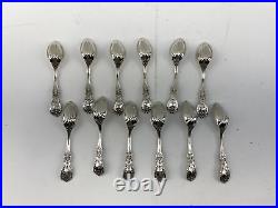 Reed & Barton Francis I Sterling Silver Fruit Spoons Set of 12, Monogramed