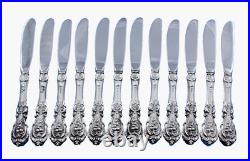 Reed & Barton Francis I Sterling Silver HH Butter Spreaders / Knives Set of 12