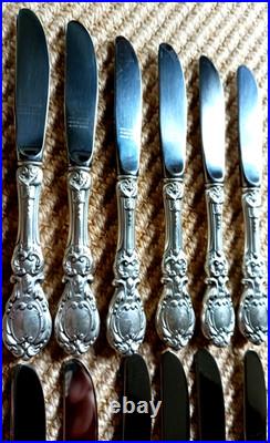 Reed & Barton Francis I Sterling Silver HH Butter Spreaders / Knives Set of 12