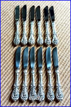 Reed & Barton Francis I Sterling Silver HH Butter Spreaders / Knives Set of 12
