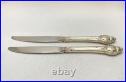 Reed & Barton Francis I Sterling Silver Handle Dinner Knives 2pc Set 9