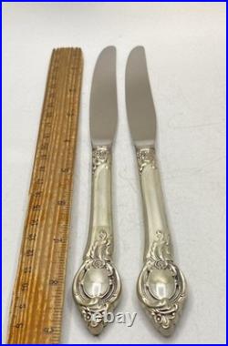 Reed & Barton Francis I Sterling Silver Handle Dinner Knives 2pc Set 9