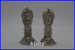 Reed & Barton Francis I Sterling Silver Handle Style Salt & Pepper Shakers X569