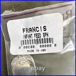 Reed & Barton Francis I Sterling Silver Infant Feeding Spoon New NOS Unopened