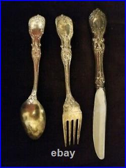 Reed & Barton Francis I Sterling Silver KNIFE FORK SPOON YOUTH SET