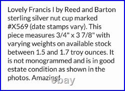 Reed & Barton Francis I Sterling Silver Nut Dish, Fruit Variant X569