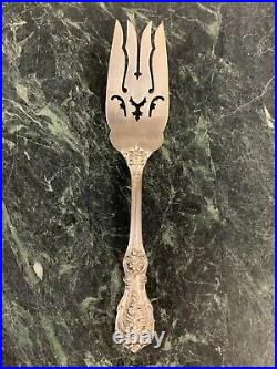 Reed & Barton Francis I Sterling Silver Pierced Cold Meat Fork 7-7/8 Inch