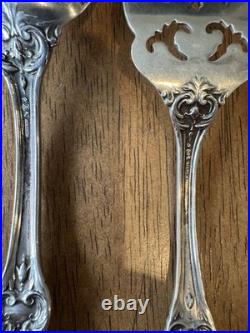 Reed & Barton Francis I Sterling Silver Pierced Serving Spoon & Fork Set