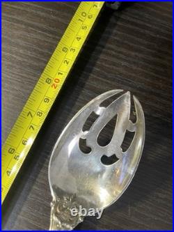 Reed Barton Francis I Sterling Silver Pierced Serving Spoon Old Stamp No Mono