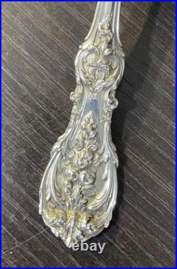 Reed Barton Francis I Sterling Silver Pierced Serving Spoon Old Stamp No Mono