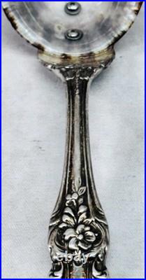 Reed Barton Francis I Sterling Silver Salt Spoon Genuine Limpet Shell Bowl 32.8g