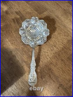 Reed & Barton Francis I Sterling Silver Tea Strainer Pierced Bowl 7