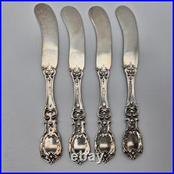 Reed & Barton Francis I Sterling Silver flat Butter Spreaders 5.75 set of 4