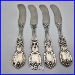 Reed & Barton Francis I Sterling Silver flat Butter Spreaders 5.75 set of 4