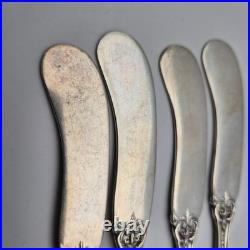 Reed & Barton Francis I Sterling Silver flat Butter Spreaders 5.75 set of 4