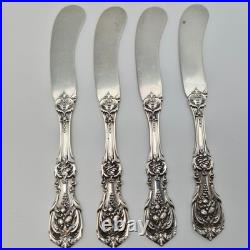 Reed & Barton Francis I Sterling Silver flat Butter Spreaders 5.75 set of 4