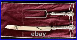 Reed & Barton Francis I Sterling Silver large 2pc Carving Knife/Fork Set, ST-17