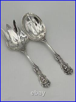 Reed & Barton Francis I Sterling Two Pc Salad Set 9 1/2 Old Mark No Mongram