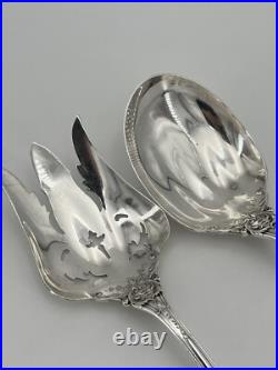 Reed & Barton Francis I Sterling Two Pc Salad Set 9 1/2 Old Mark No Mongram