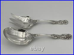 Reed & Barton Francis I Sterling Two Pc Salad Set 9 1/2 Old Mark No Mongram