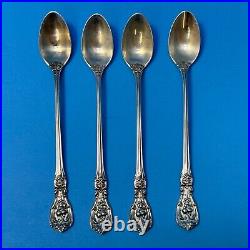 Reed & Barton Francis Lot of Four 7-1/2 Sterling Silver Tea Spoons no mono