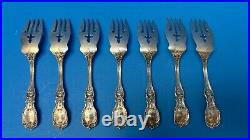 Reed & Barton Francis Lot of Seven 6-1/8 Sterling Silver Salad Forks no mono