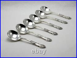 Reed & Barton French Renaissance Sterling Silver Cream Soup Spoons Set of 6