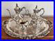 Reed & Barton KING FRANCIS Silverplate Coffee/Tea Pot Set & 30 Serving Tray