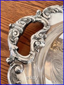 Reed & Barton KING FRANCIS Silverplate Coffee/Tea Pot Set & 30 Serving Tray