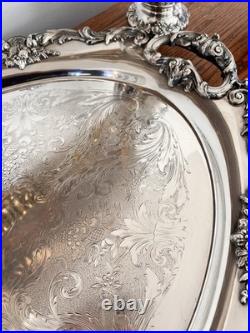 Reed & Barton KING FRANCIS Silverplate Coffee/Tea Pot Set & 30 Serving Tray