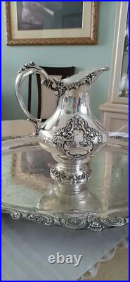 Reed & Barton KING FRANCIS Silverplate Coffee/Tea Pot Set & TOWLE Tray 7 Pc