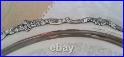 Reed & Barton KING FRANCIS Silverplate Coffee/Tea Pot Set & TOWLE Tray 7 Pc