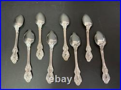 Reed & Barton KING FRANCIS Silverplate Teaspoons Set of 8 Spoons USA