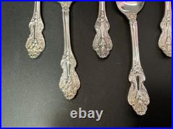 Reed & Barton KING FRANCIS Silverplate Teaspoons Set of 8 Spoons USA