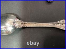 Reed & Barton KING FRANCIS Silverplate Teaspoons Set of 8 Spoons USA