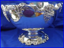 Reed & Barton King Francis 1627 Punch Bowl with #1666 Plateau & 12 Punch Cups B19