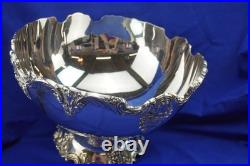 Reed & Barton King Francis 1627 Punch Bowl with #1666 Plateau & 12 Punch Cups B19