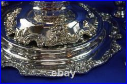 Reed & Barton King Francis 1627 Punch Bowl with #1666 Plateau & 12 Punch Cups B19